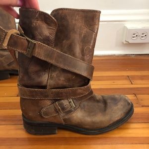 Brown Boots with Strap